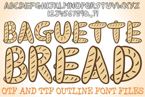 Baguette Bread: A Creative Font with Artisanal Charm