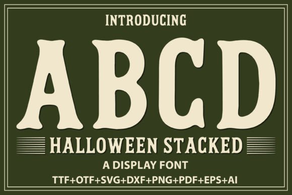 Halloween Stacked: A Vibrant Font for Creative Projects
