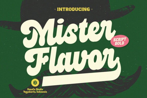 Mister Flavor: A Bold Script for Retro Branding