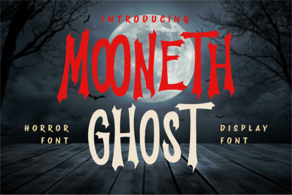 Mooneth Ghost: The Horror Display Font for Chilling Designs