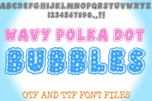Wavy Polka Dot Bubbles: A Playful Typeface for Bold Ideas